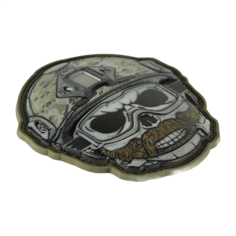 M-Tac Patch Emoji #4 PVC med 3D-effekt og Velcro, sjov morale patch til tøj, taske eller udstyr, størrelse 6.5 x 6.5 cm.