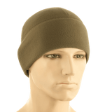 M-Tac Fleece Polartec Watch Cap i slidstærk brun fleece, ideel til outdoor aktiviteter i kolde vejrforhold.