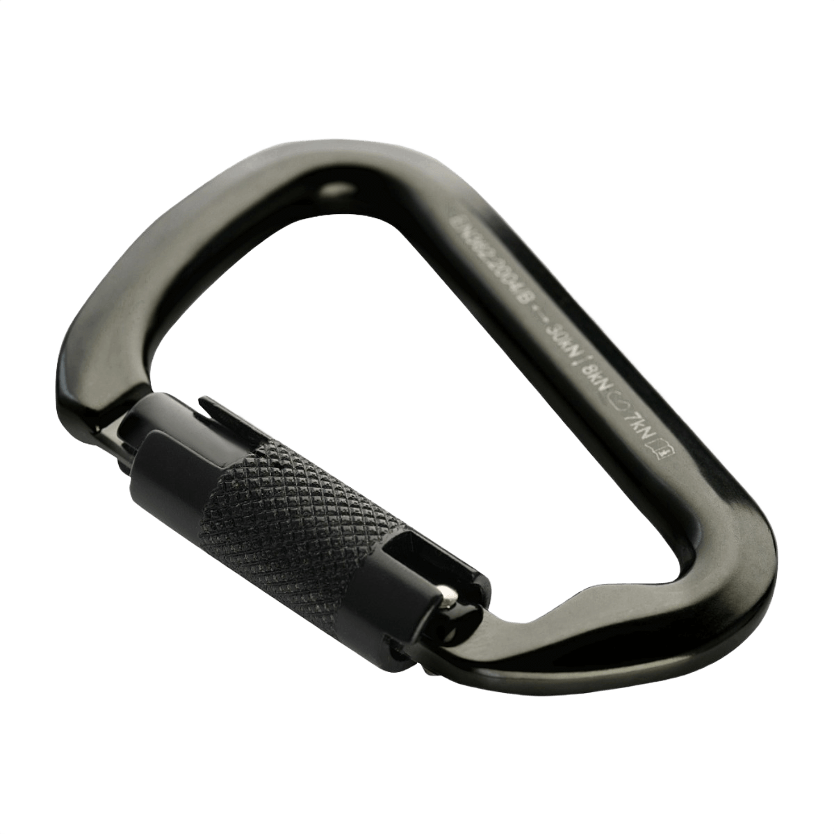 M-Tac Key-Lock Karabinhage lavet af aluminium til klatring og sikkerhed, designet med automatisk key-lock lås, længde 110 mm.