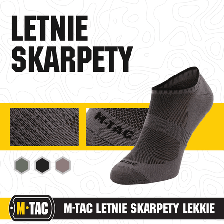 M-Tac Let Sommersokker til løb og aktiviteter, komfortable og åndbare, perfekte til varmt vejr, korte sokker til sport og fritid.