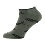 M-Tac Let Sommersokker Morter Bomber til herre, ergonomisk løbesokker til sport og udendørs, kort og åndbart design, grå med mønster.