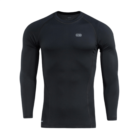 M-Tac Level I Polartec Thermal Shirt i sort med anatomisk pasform og flade sømme til optimal komfort i koldt vejr.