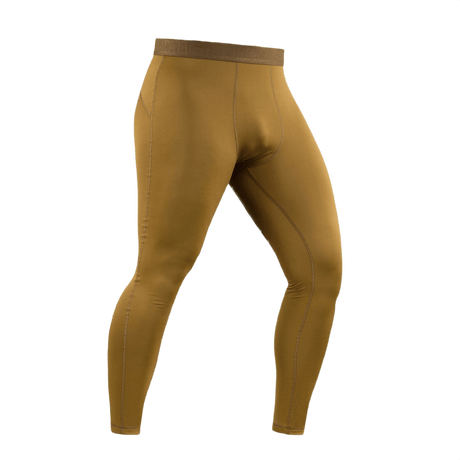 M-Tac Level I Polartec Thermal Bukser i brunt premium Power Dry materiale til vinterbaselayer, 100% polyester, anatomisk pasform