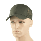 M-Tac Mesh Flex Ripstop Baseball Cap på mannequin, praktisk og holdbar med ripstop front og mesh for ventilation, justerbar Velcro-strop.