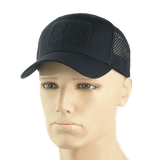 M-Tac Mesh Flex Ripstop Baseball Cap med Velcro i sort med god ventilation og holdbar ripstop front.