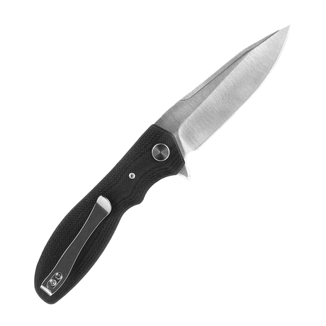 M-Tac Outdoor & Militær foldekniv - Type 6 med krom rustfrit stål klinge og sort G10-komposit håndtag, ideel til EDC-brug.