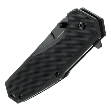 M-Tac Outdoor & Militær foldekniv - Type 5 lukket, viser solidt G10-komposit aluminiumshåndtag, 5Cr15MoV krom rustfrit stål klinge.