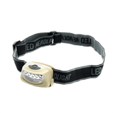 M-Tac Pandelygte 4+1 LED med elastisk hovedrem og flere lysindstillinger til udendørs brug.