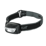 M-Tac Pandelygte 4+1 LED med elastisk hovedrem og 5 LED lysindstillinger, perfekt til udendørs aktiviteter og camping.