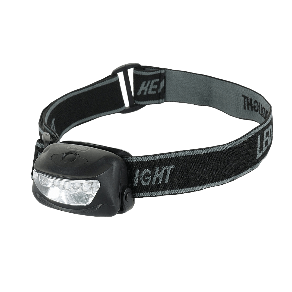 M-Tac Pandelygte 4+1 LED med elastisk hovedrem og 5 LED lysindstillinger, perfekt til udendørs aktiviteter og camping.