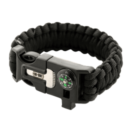 M-Tac Paracord armbånd med ildstarter, kompass og fløyte for friluftsliv og overlevelse.