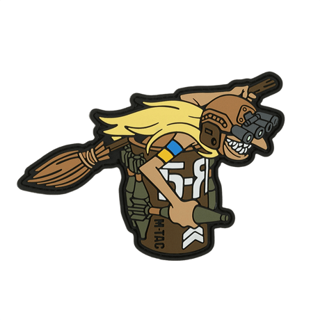 M‑Tac Patch Baba-Yaga Horizontal med 3D design viser en kriger med natkikkert og granater, symboliserer den ukrainske UAV "Baba Yaga"