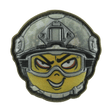 M-Tac Patch Emoji #23 i PVC med 3D-effekt. Taktisk morale patch med Velcro til tøj og udstyr. Sjov emoji-design, 6.5 x 6.5 cm.