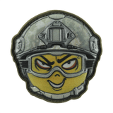 M-Tac Patch Emoji #23 i PVC med 3D-effekt. Taktisk morale patch med Velcro til tøj og udstyr. Sjov emoji-design, 6.5 x 6.5 cm.