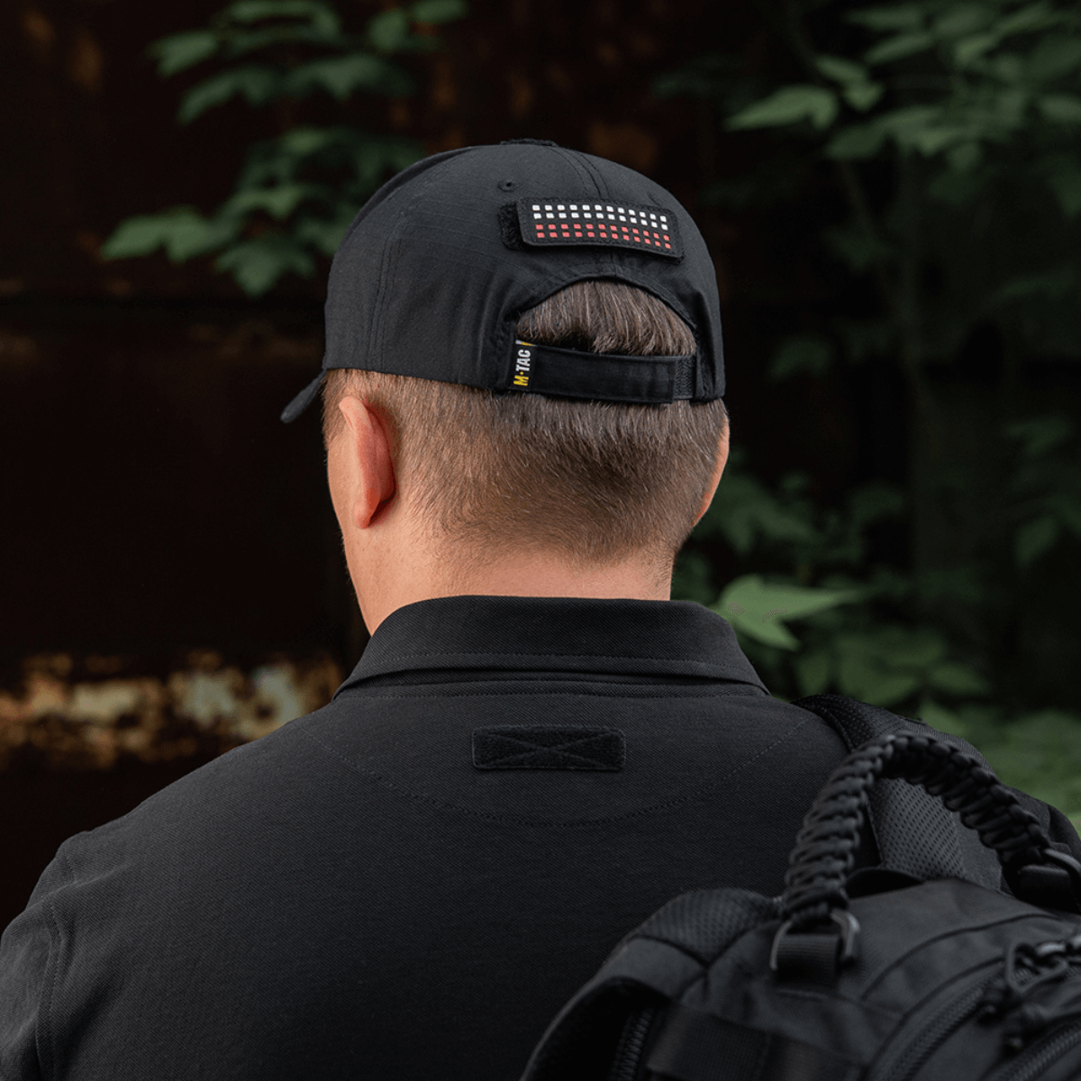 M-Tac Patch Flag 25x80 Mini Squares på hat, slidstærk Cordura 500D med velcro til taktisk udstyr, laser cut design.