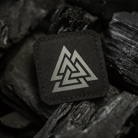 M-Tac Patch Valknut Laser Cut Odin symbol på sort kul baggrund