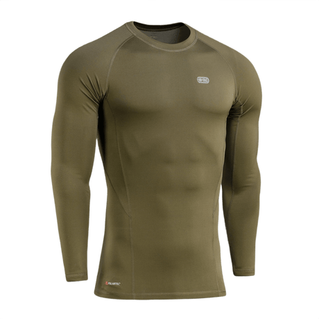 M-Tac Level I Polartec Thermal Shirt i olivengrøn, perfekt til vinterbrug, anatomisk pasform og hurtigtørrende Power Dry® materiale.