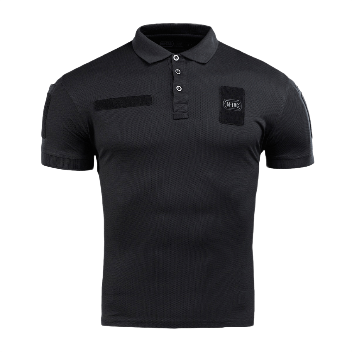 M-Tac Polo Elite Tactical Coolmax i sort til politi- og sikkerhedsuniformer med fugttransporterende Coolmax® teknologi til komfort og køling.