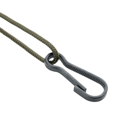 M-Tac Safety Cord med D-ring, spiralformet sikkerhedssnor af paracord og PVC til tyverisikring af udstyr, D-ring og MOLLE-montering.