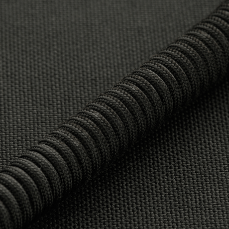 M-Tac Safety Cord Medium for Carbine i sort spiraldesign til fastgørelse af våben og udstyr med D-ring og MOLLE-montering.