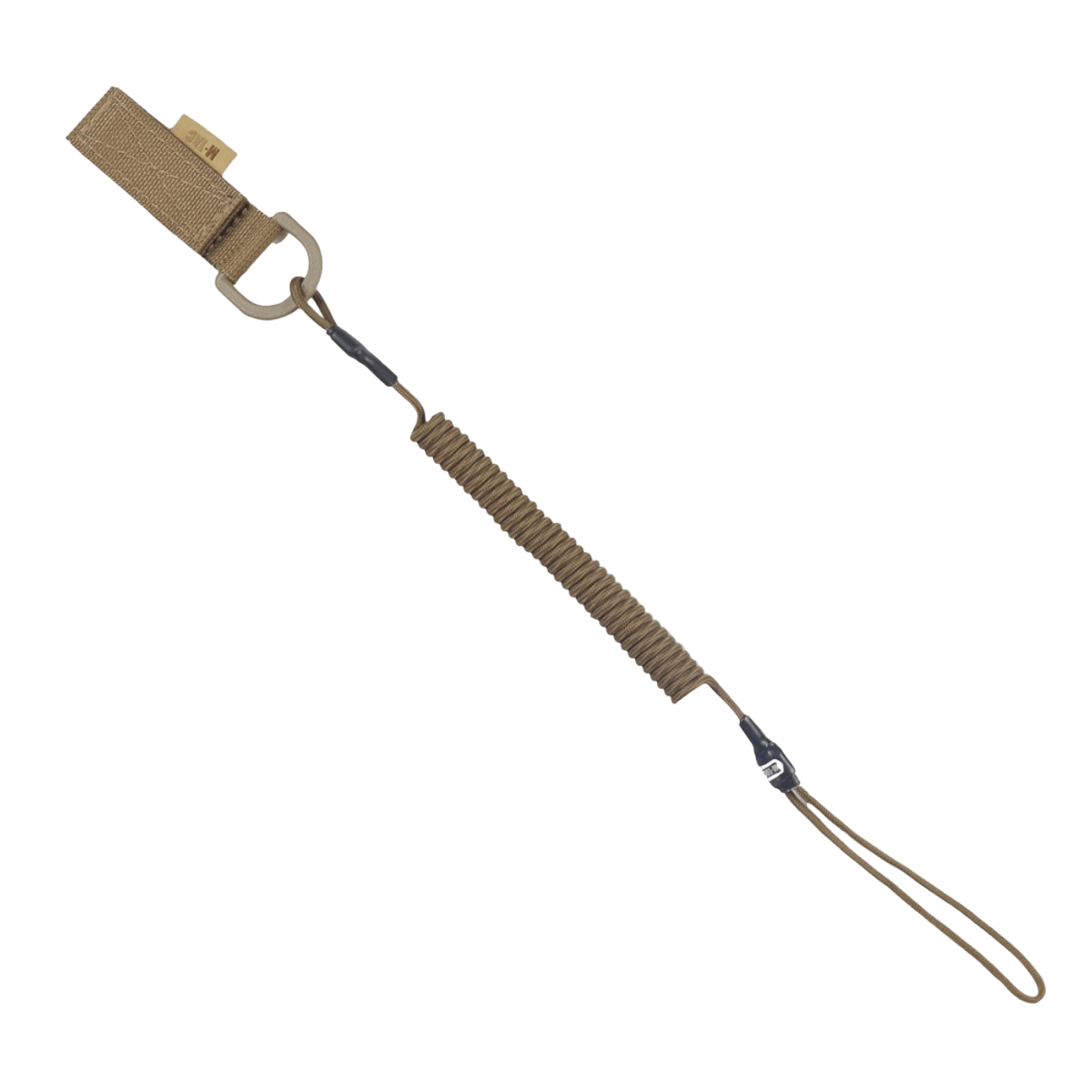M-Tac Safety Cord Medium Kombineret med D-ring til sikring af genstande mod tab og tyveri, kompatibel med moderne bæresystemer.