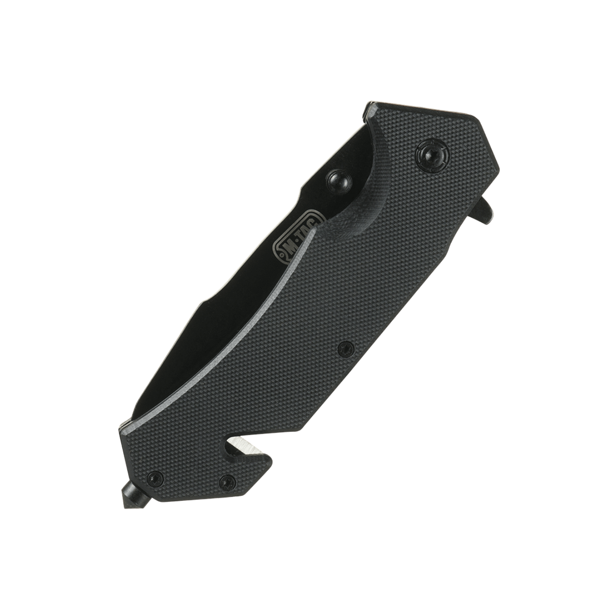 M-Tac Sammenklappelig Kniv Type 3 med ergonomisk håndtag og rustfri stålklinge, perfekt til taktisk brug og EDC-udstyr.