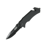 M-Tac Sammenklappelig Kniv Type 3 med sortlakeret krom stål klinge og ergonomisk håndtag.