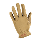 M-Tac Handsker Scout Tactical Mk.2 i beige med syntetisk læder på håndfladen og komfortabel elastisk manchet for fleksibilitet.