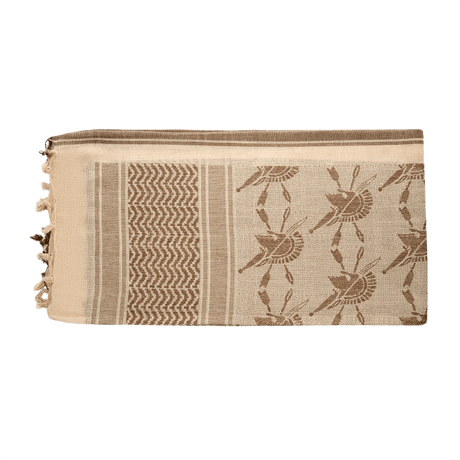 M-Tac Shemagh Tørklæde Spartan i 100% bomuld, beskytter mod sol, sand og vind. Taktisk design med Spartan-mønster. Størrelse 110 x 110 cm.