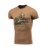 M-Tac Sniper T-shirt med print "Death From Afar", lavet af 93% bomuld og 7% elastan, ideel til snipers og hverdagsbrug.