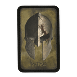 M-Tac Spartan Hjelm Patch i Cordura 500D, vintage look, moralepatch med Spartan hjelm, fastgørelse med velcro til tøj og udstyr.