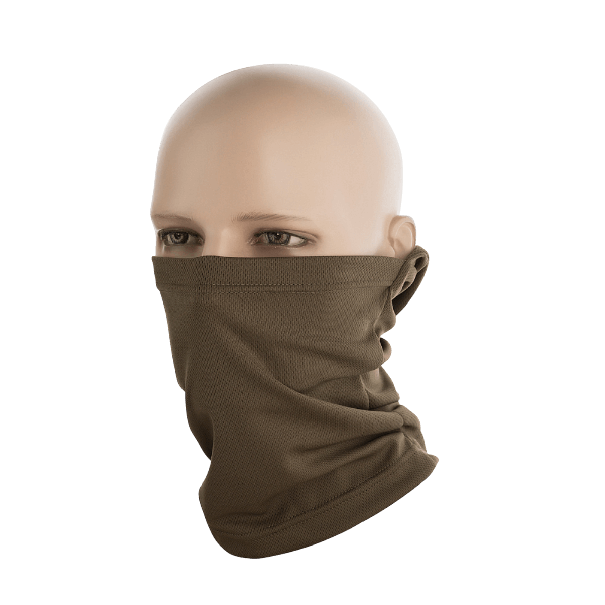 M-Tac Sweating Ninja-Balaclava i brun polyester beskytter mod støv og holder huden tør under udendørs aktiviteter.