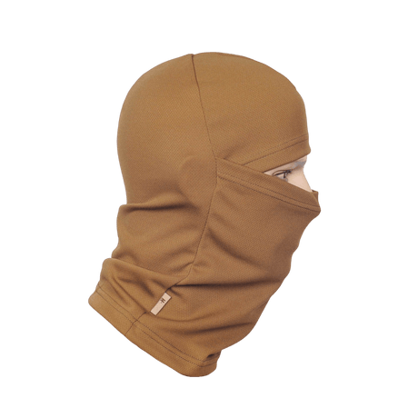 M-Tac Sweating Ninja-Balaclava i brun polyester, ideel til udendørs aktiviteter, beskytter mod støv og holder huden tør.
