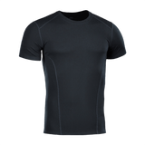 Sort M-Tac Sweat-Wicking T-Shirt Athletic til sport, hurtigtørrende og anatomisk pasform, svedtransporterende polyester kortærmet trøje