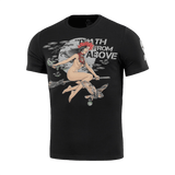 M-Tac T-Shirt Death From Above med hekseprint, droner og ugle, kombinerer folklore og militært tema, bomuld og elastan.