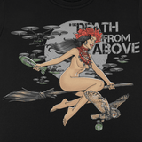 M-Tac T-Shirt Death From Above med heksefigur, droner og en ugle i moderne militært design.