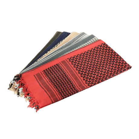 M-Tac Tæt Shemagh Tørklæde i forskellig farver, 100% bomuld, 110x110 cm, beskytter mod sol, sand og vind. Velegnet til taktisk brug og outdoor.