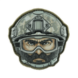 M-Tac Patch Emoji #6 med 3D-effekt og Velcro, taktisk morale patch til tøj og udstyr, 6.5 x 6.5 cm, lavet af PVC