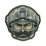 M-Tac Patch Emoji #6 med 3D-effekt og Velcro, taktisk morale patch til tøj og udstyr, 6.5 x 6.5 cm, lavet af PVC