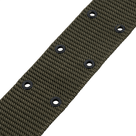 Detaljebillede af M-Tac Pistolbælte i nylon, inspireret af BSS/A.L.I.C.E.-systemet, ideelt til taktisk anvendelse eller daglig brug.