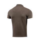 M-Tac Tactical Polo Shirt 65/35 bagfra, viser Velcro-paneler på ærmerne, passer til politiuniformer, komfortabel bomuld-polyester blanding