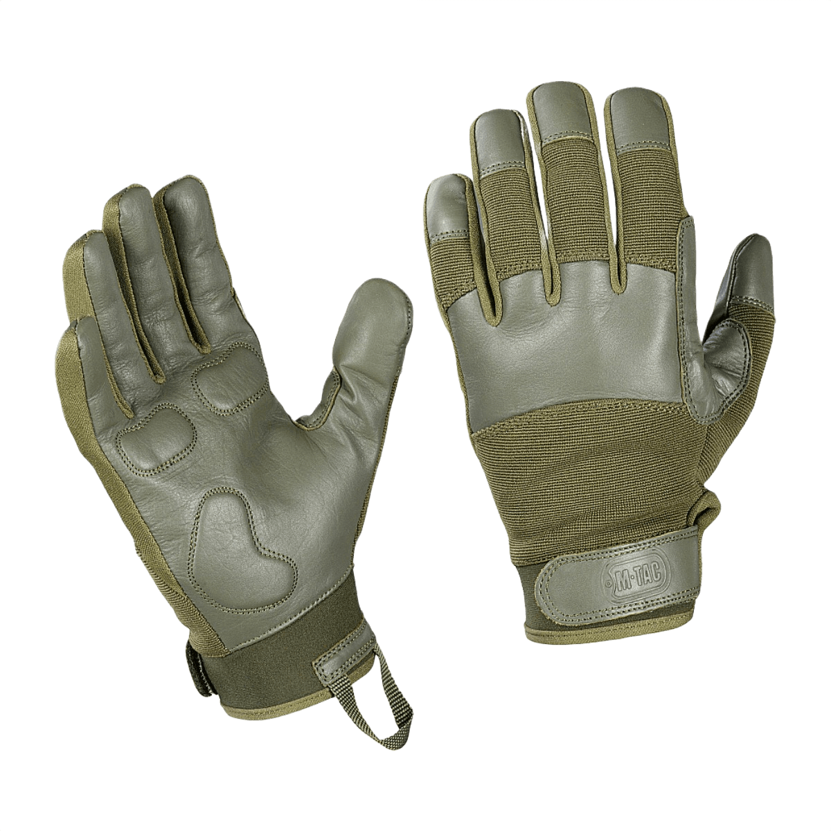 M-Tac Handsker Police Gen.2 - taktiske politihandsker i læder med polstrede håndflader og justerbare Velcro-lukninger.