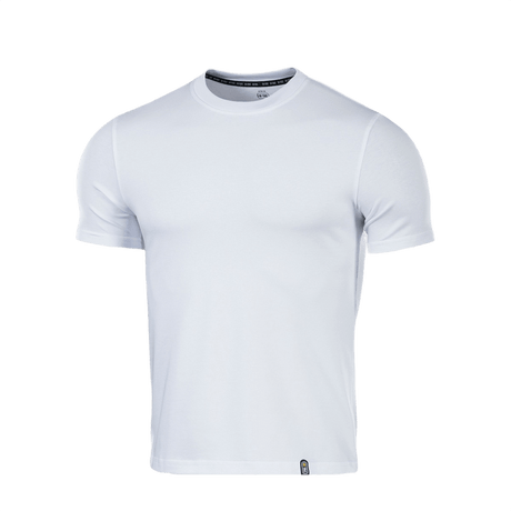 Hvid M-Tac T-shirt 93/7 i bomuld og elastan, komfortabel og holdbar, velegnet til hverdagsbrug og aktiviteter.