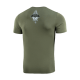 M-Tac T-Shirt Odin i olivengrøn med Odin-motiv fra nordisk mytologi og raven Hugin og Munin, komfortabel bomuldsblanding