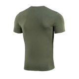 Bagsiden af grøn M-Tac T-Shirt Surf Club med kort ærme og glat design, lavet af bomuld og elastan for perfekt pasform.