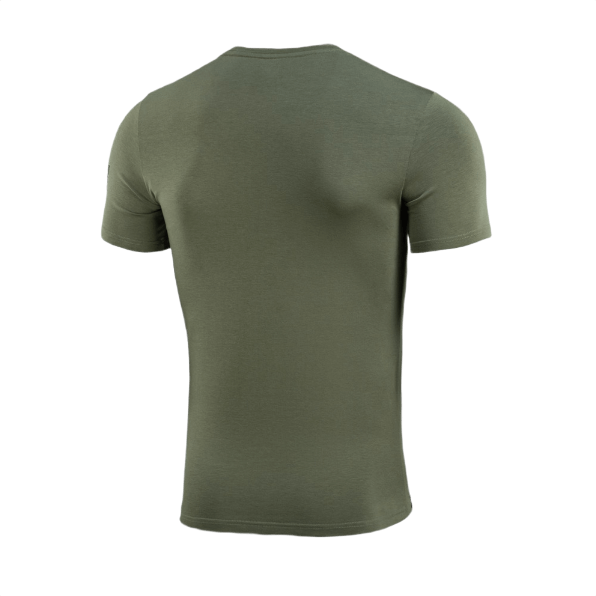 Bagsiden af grøn M-Tac T-Shirt Surf Club med kort ærme og glat design, lavet af bomuld og elastan for perfekt pasform.