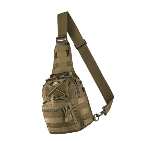 M-Tac Urban Line City Patrol Fastex Taske, hybrid taske-rygsæk i robust 600D polyester med vandafvisende PVC-coating og én skulderrem.