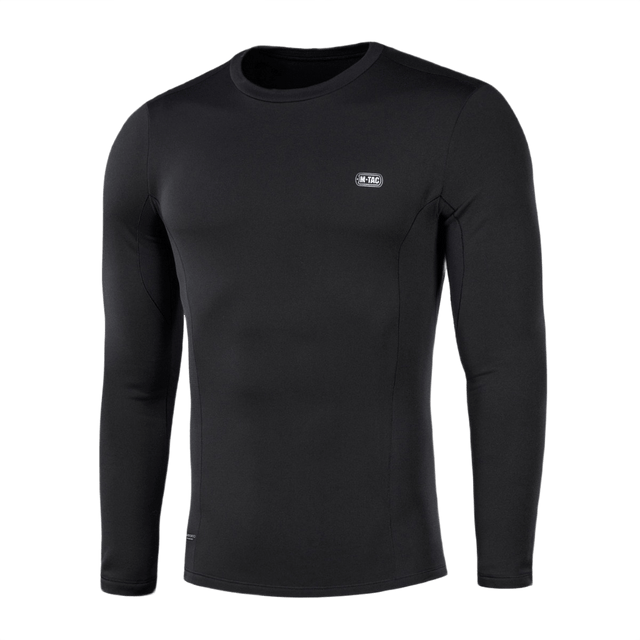 Svart M-Tac Vinter Baselayer Thermo Shirt lavet af Pontetorto® fleece, designet til vinterkomfort med anatomisk pasform.