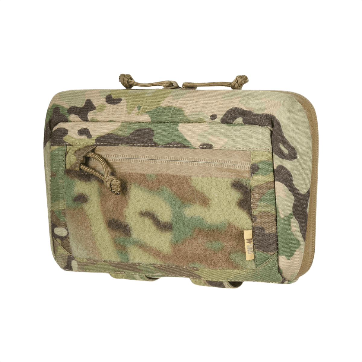 M-Tac Admin Pouch Large Elite Gen.II i camouflage med robust Cordura 500D og AquaGuard lynlås, designet til effektiv opbevaring.