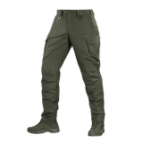 M-Tac Aggressor Special Edition Bukser med elastisk talje og slidstærkt polyester-bomuldsmateriale til taktisk brug og outdoor-aktiviteter.